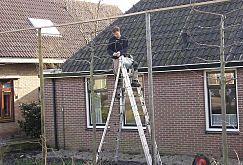 Pergola bouwen tegen de gevel